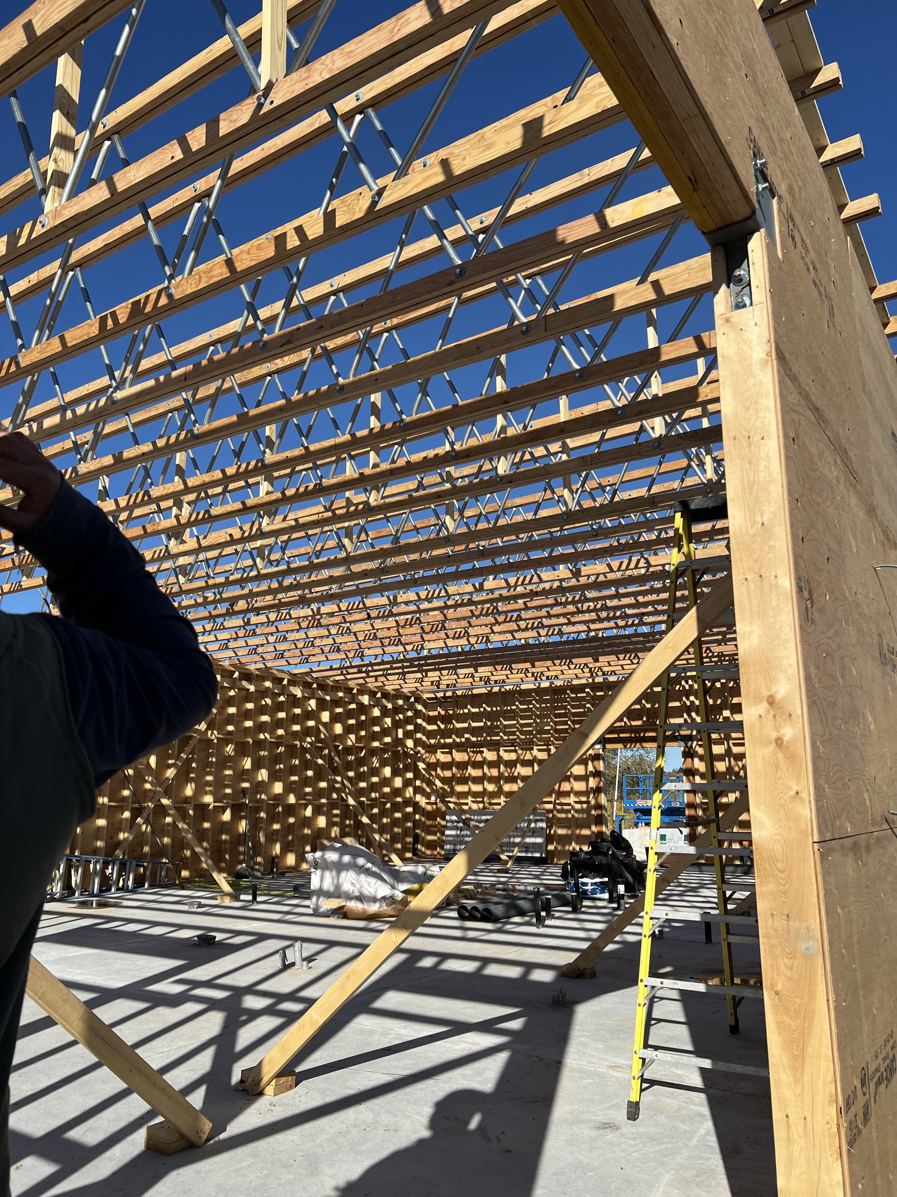 Commercial building and trusses